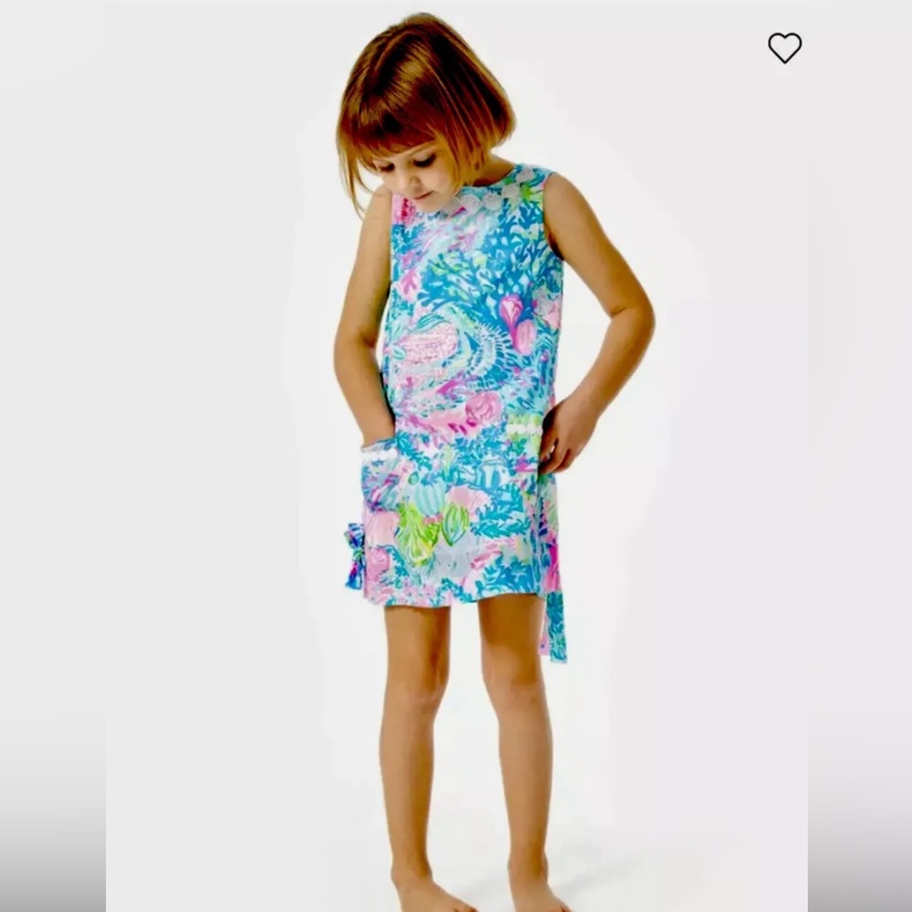 Lilly Pulitzer Little Lilly Classic Shift Dress Fished My Wish Size 8